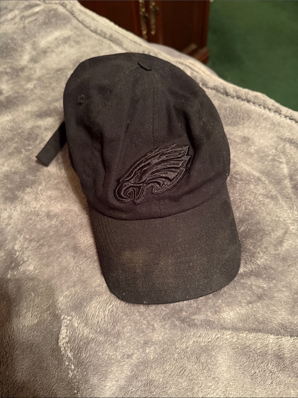 NFL Black Philadelphia Eagles Embroidered Logo Dad Hat